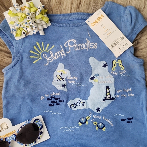 2T Gymboree Island Paradise shorts outfit - Picture 2 of 7